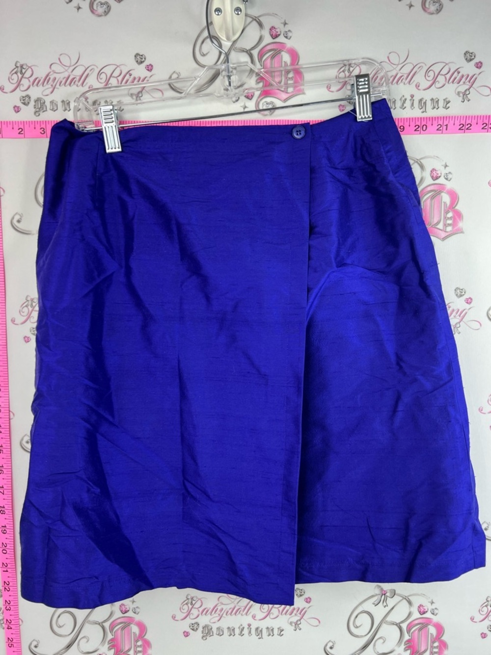 Jones New York silk skirt blue purple royal Cobalt Blue Skirt
